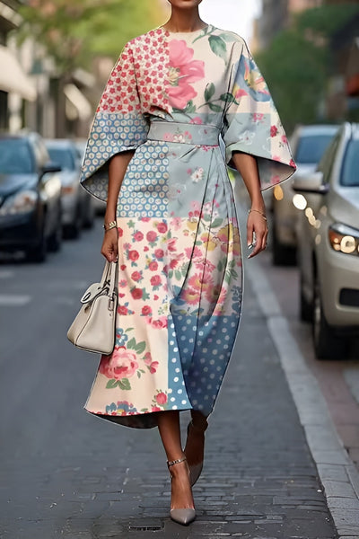 Elin ™ Robe Longue Femme - Élégance Florale et Confort Quotidien