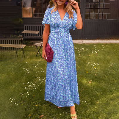 Elsa ™ Robe Longue Femme - Élégance et Confort Optimal En Col V