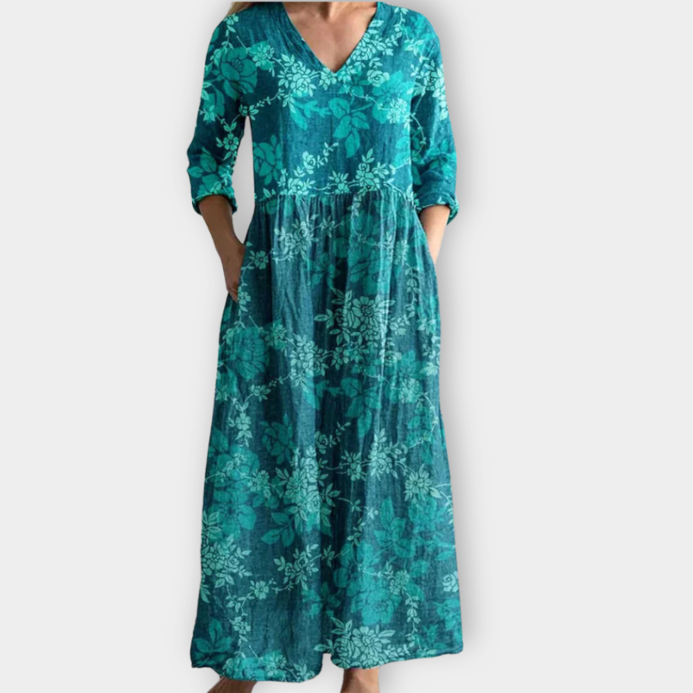 Élise ™ | Robe Longue Fleurie - Style Bohème Et Confort