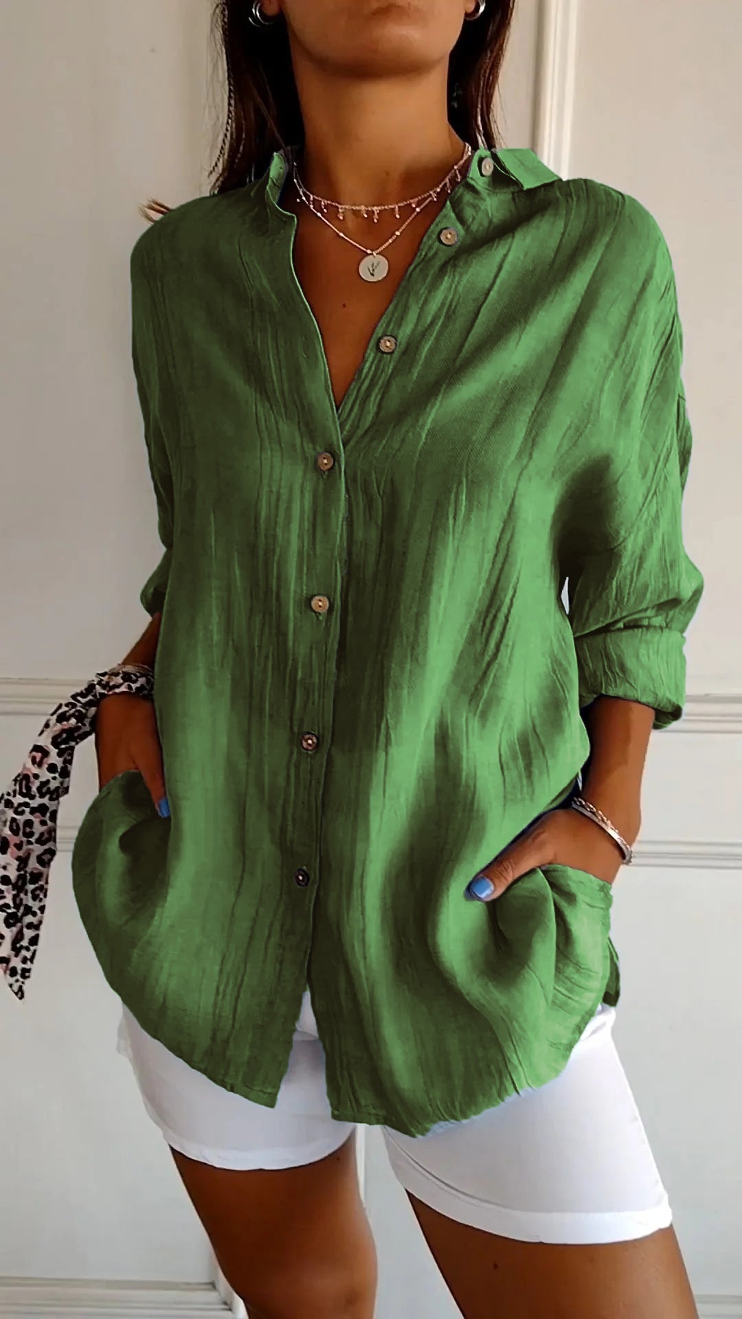 Élodie™ - Blouse Chic Blanche Confort Optimal