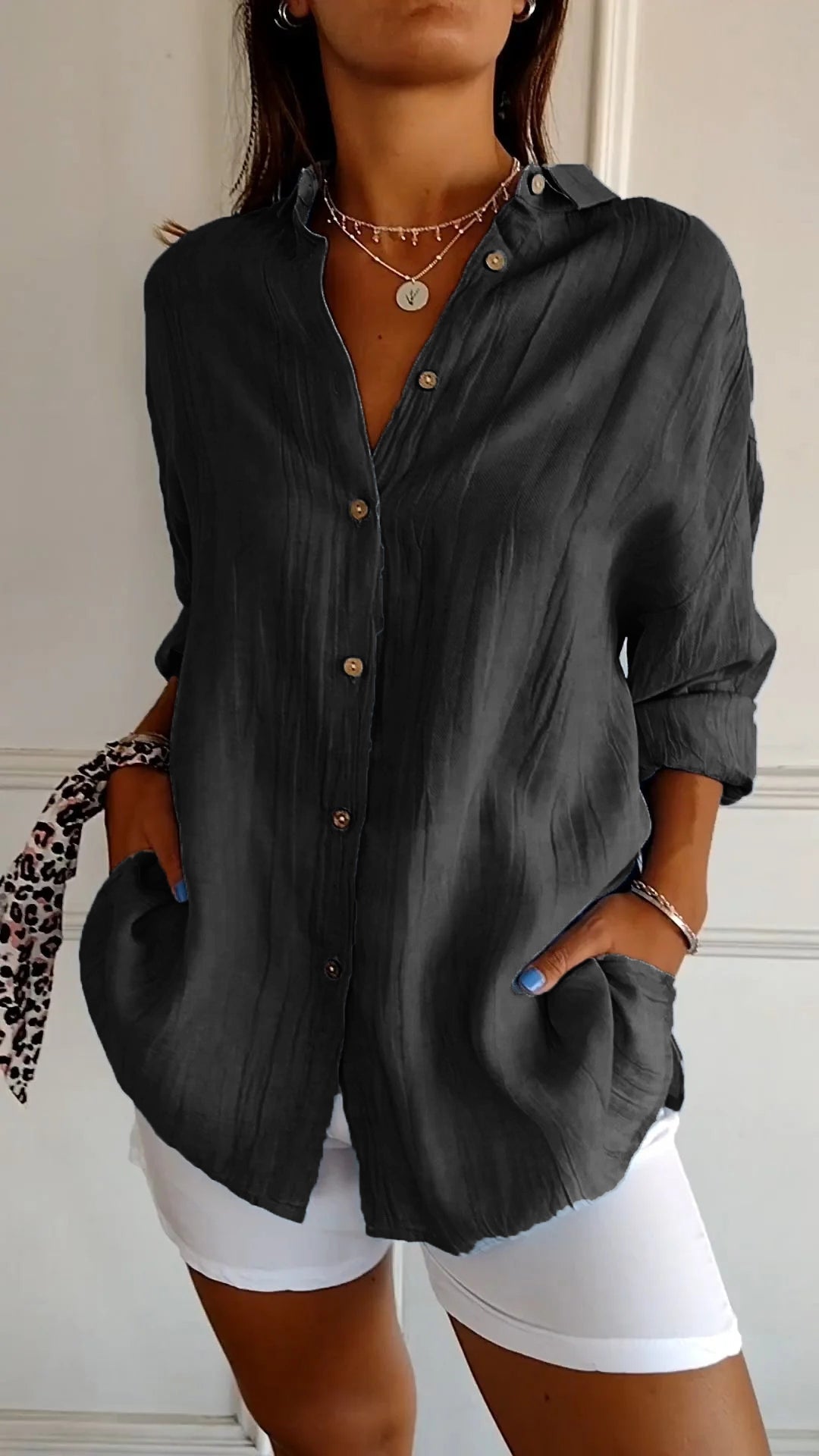 Élodie™ - Blouse Chic Blanche Confort Optimal