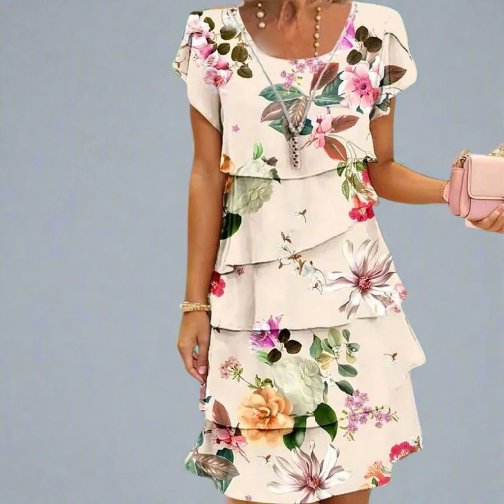 Crème avec motif floral / S