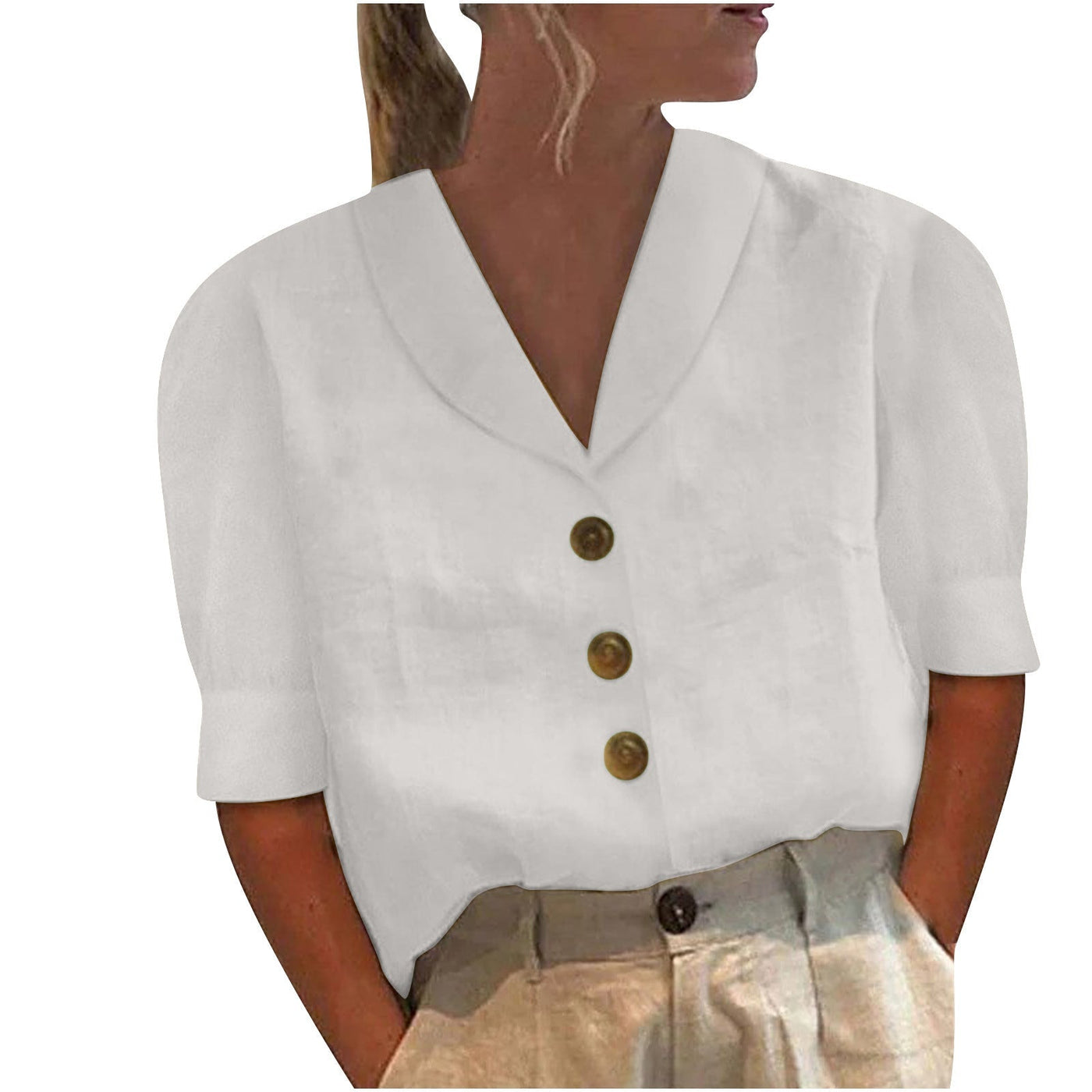 Élodie ™ - Blouse Femme Chic Détail Noué