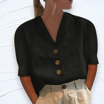 Élodie ™ - Blouse Femme Chic Détail Noué