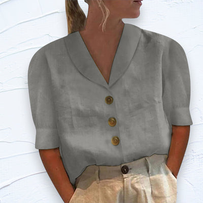 Élodie ™ - Blouse Femme Chic Détail Noué
