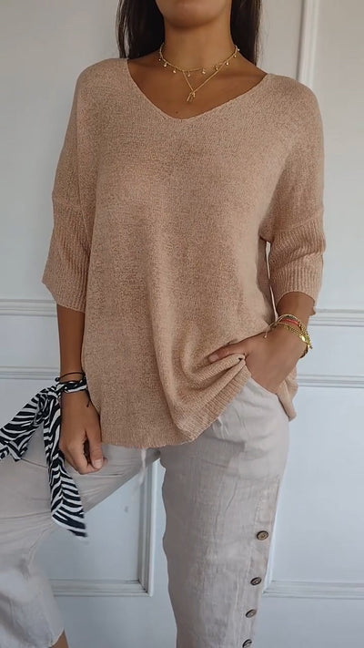 Élodie ™ - Haut Chic Confortable V-Ausschnitt