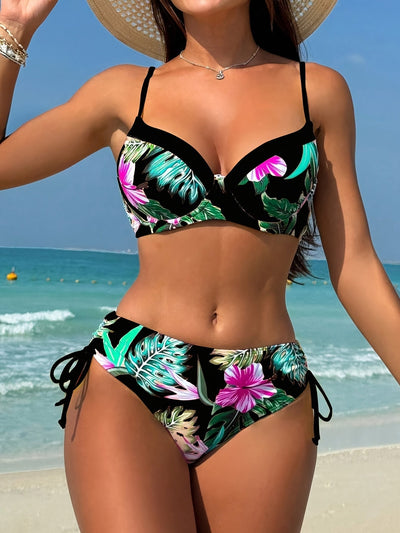 Fiora™ - Bikini Élégant Avec Soutien Tropical