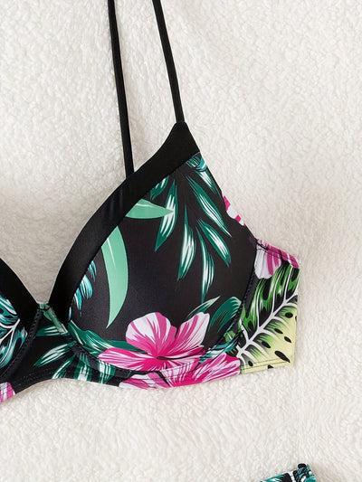 Fiora™ - Bikini Élégant Avec Soutien Tropical