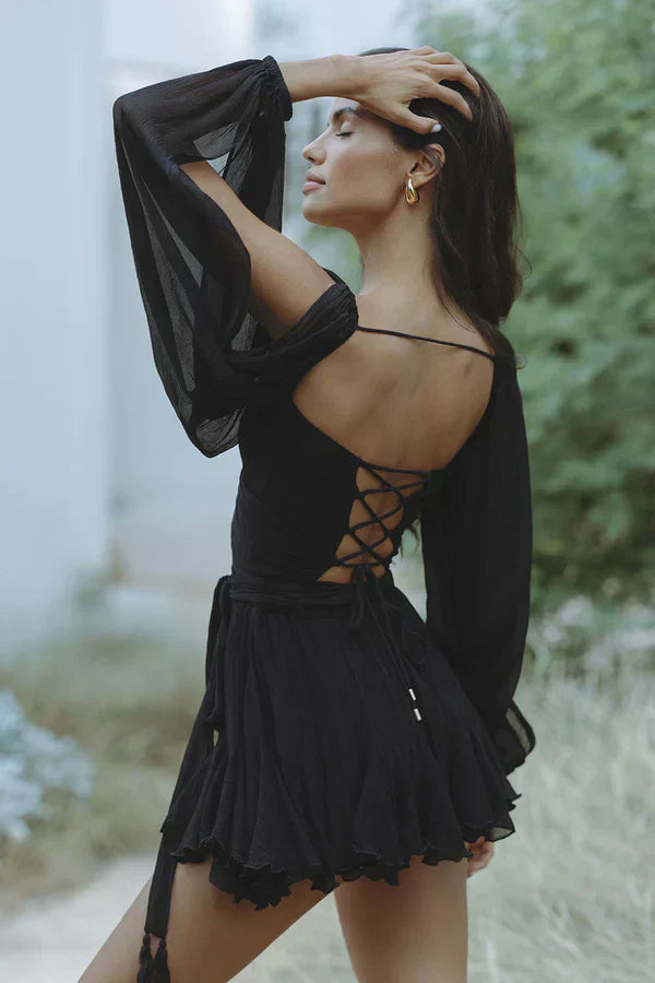 Layla™ - Robe Longue Femme Élégante à Volants