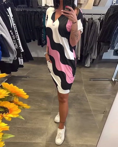 Léa ™ - Robe D'Été Chic Imprimé Vagues