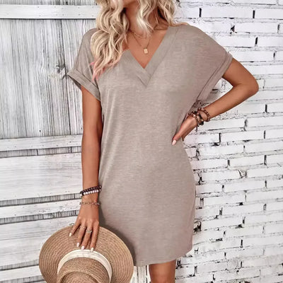 Léa ™ - Robe Midi Chic Confortable et Élégante