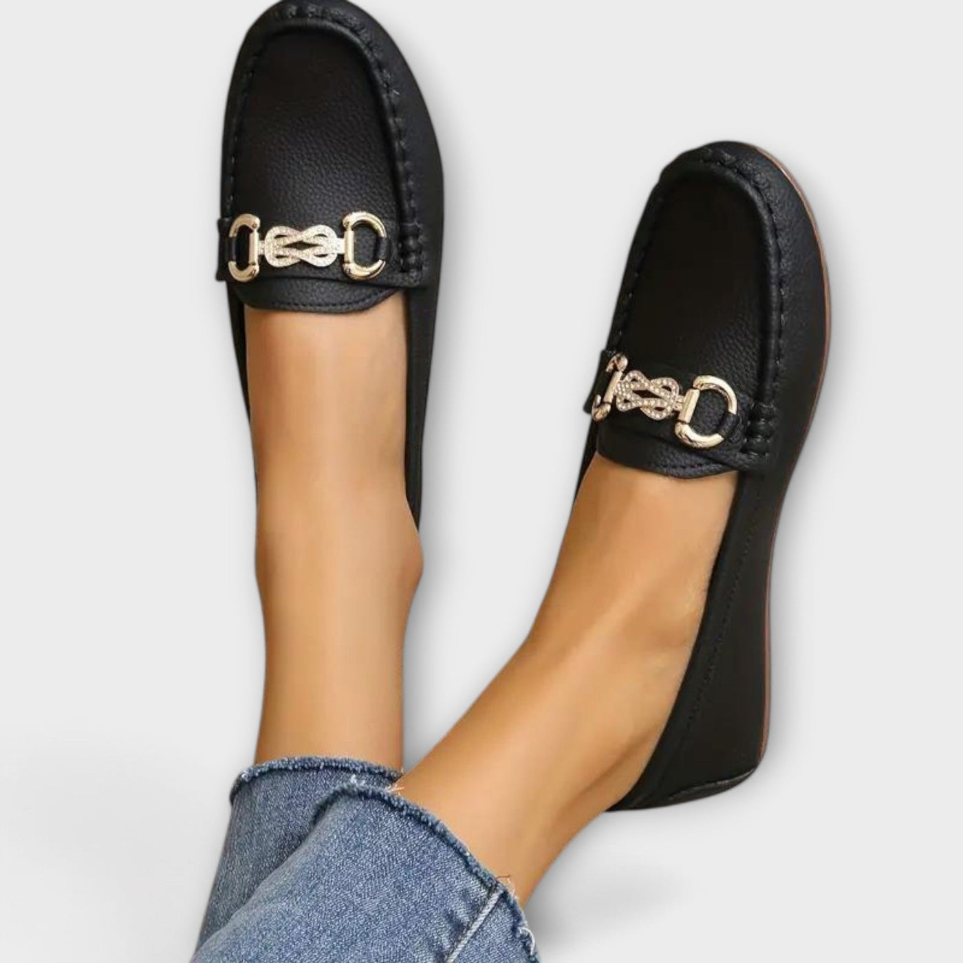 Christina™ — Mocassins Noir Élégants & Confortables