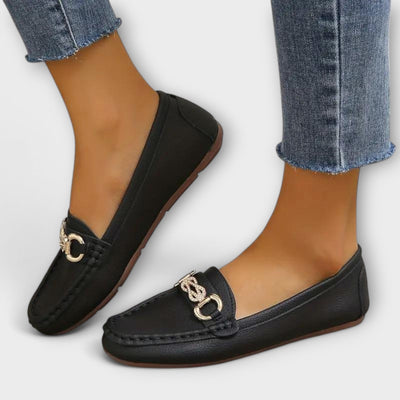 Christina™ — Mocassins Noir Élégants & Confortables