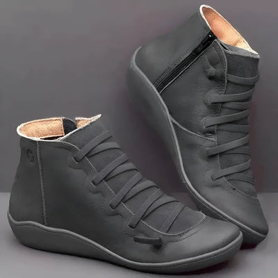 Lucie™ - Bottes Hiver Noires Étanches et Confortables