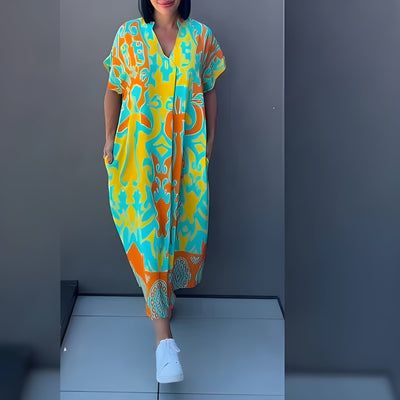 Nia ™ Robe Longue Femme Fleurie - Confort Élevé Pour Été Élégant