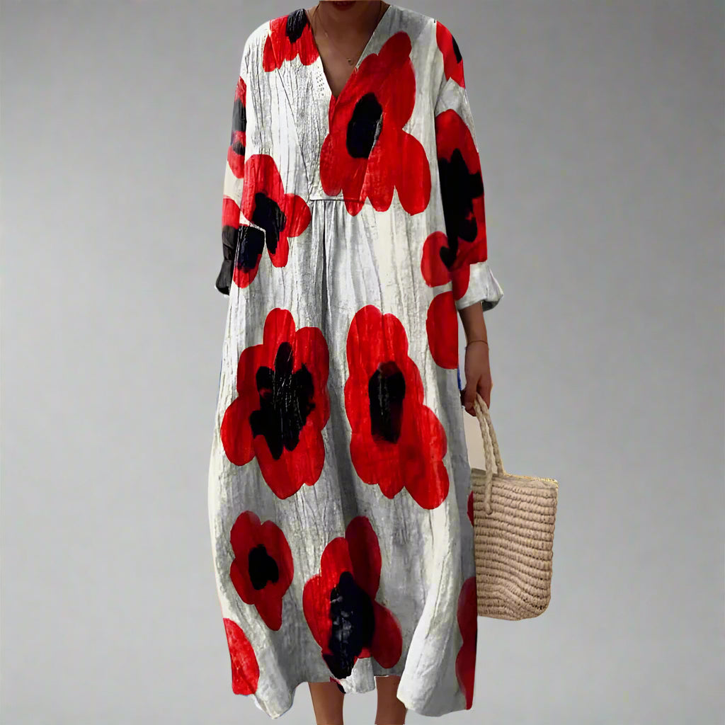 Marla ™ — Robe Longue Géométrique Élégante