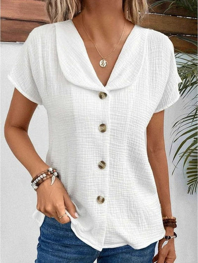 Victoire™ - Chemisier Blanc Chic Femme, Légèreté et Élégance Polyvalente