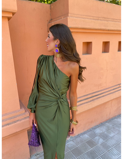 Robe D'Été Femme Longue Chic, Tissu Lisse, Design Monospalla - Elisa™