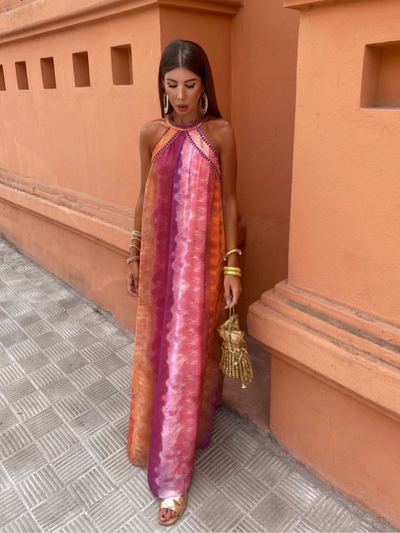 Robe D'Été Femme Luciana™ - Design Tie-Dye, Confort Optimal, Élégance Intemporelle