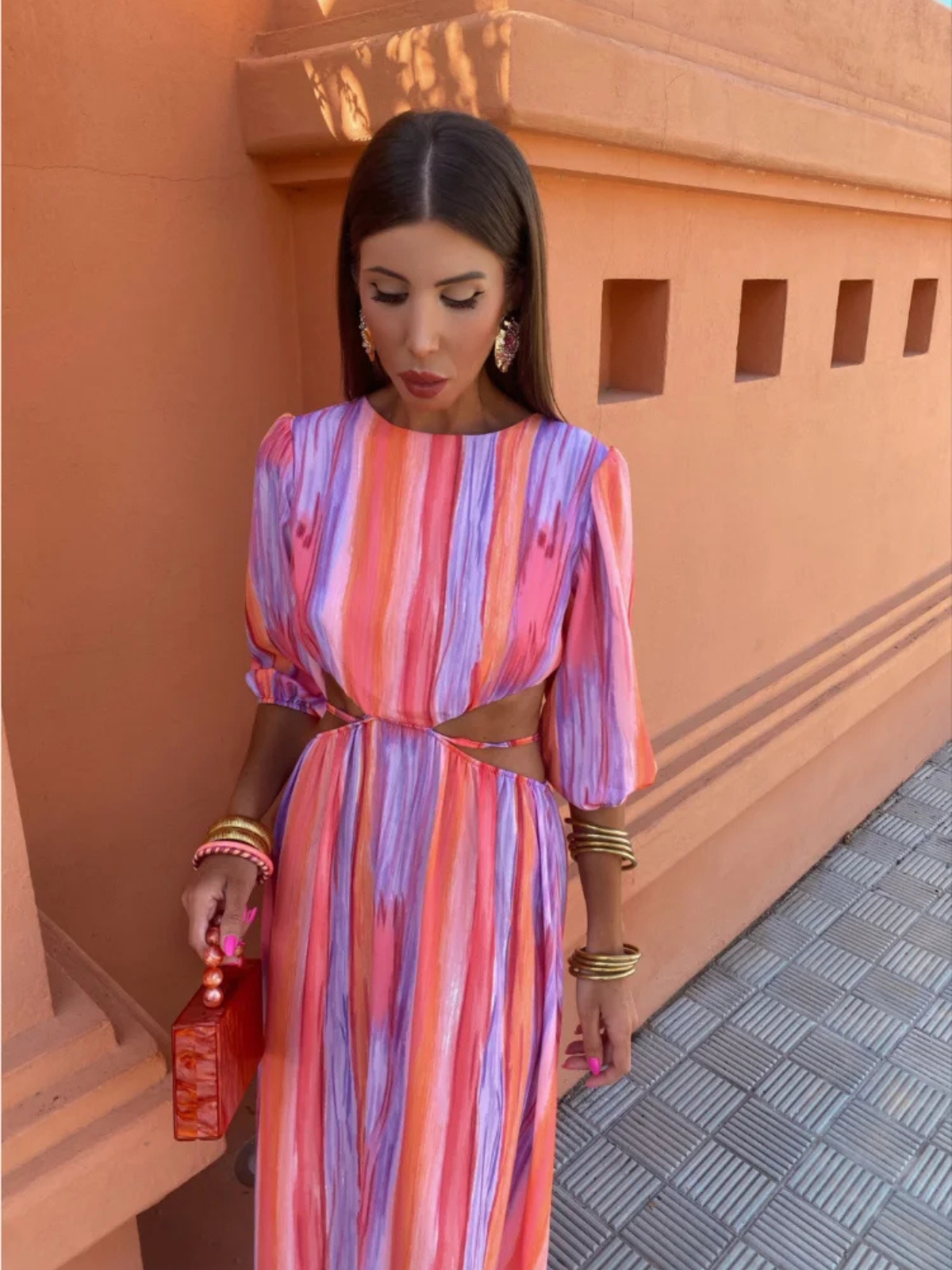 Robe Élégante Femme Sans Dos, Design Audacieux, Satin Premium - Allegra™
