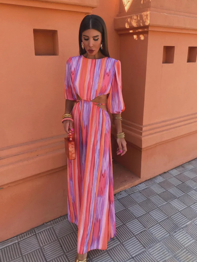 Robe Élégante Femme Sans Dos, Design Audacieux, Satin Premium - Allegra™