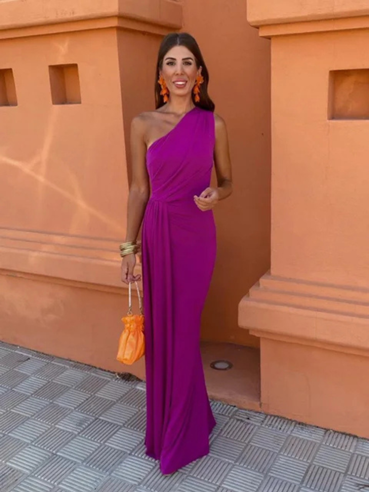 Robe Longue Femme Asymétrique Drapé Élégant Été - Lia™