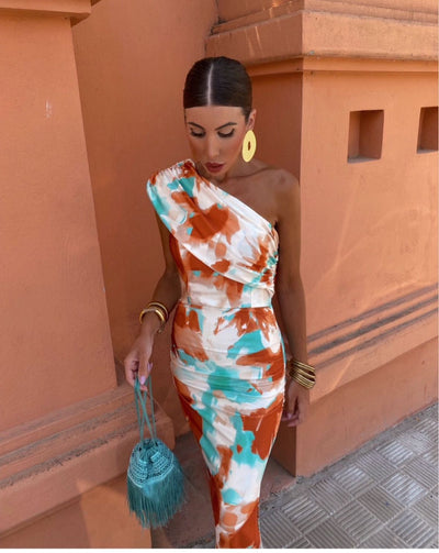 Robe Longue Femme Fluide Colorée - Confort Optimal - Robe de Soirée Élégante - Aurelia™