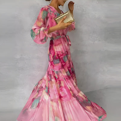 Lucia™ - Robe D'Été Longue Chic À Motif Floral