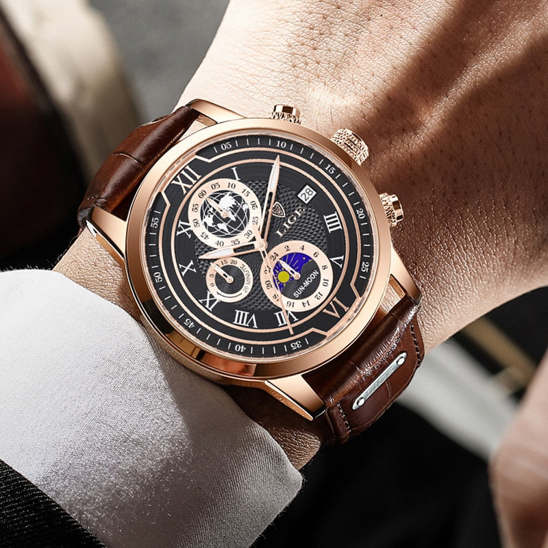 Lucas ™ - Montre Homme Élégante Avec Chronographe Et Étanchéité