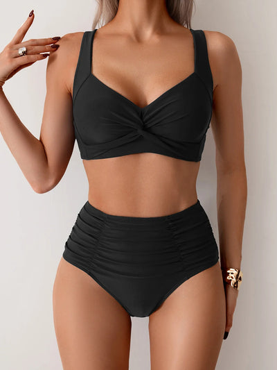 Nicole™ — Bikini Élégant Avec Tissu Ondulé