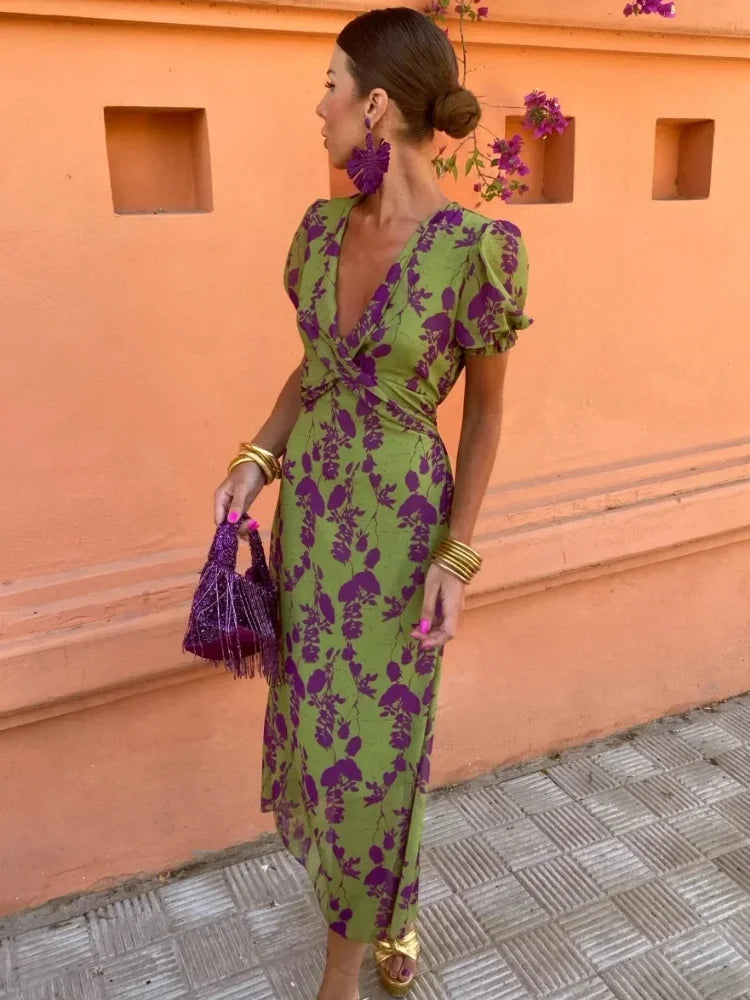 Lovisa ™ - Robe D'Été Femme Chic Florale Élégante Pour Toutes Occasions