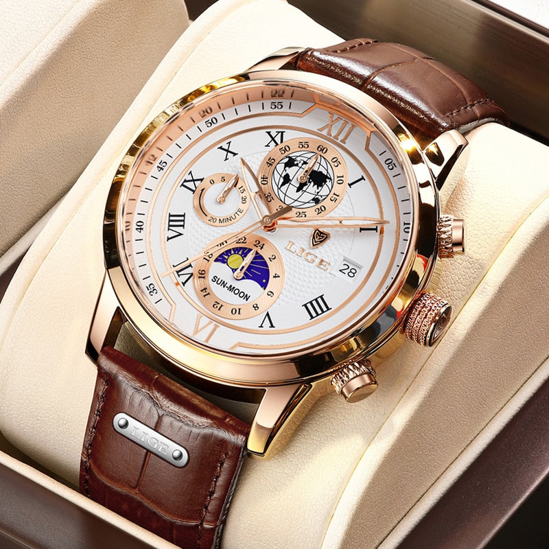 Lucas ™ - Montre Homme Élégante Avec Chronographe Et Étanchéité