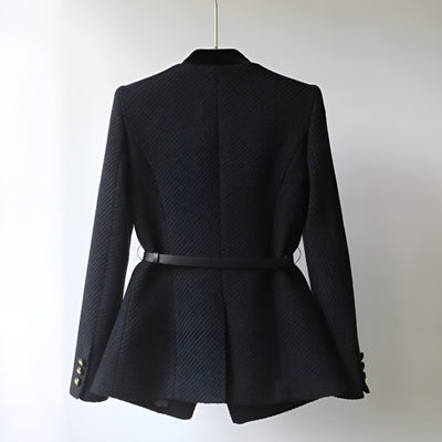 Alva ™ Blazer Noir Femme - Élégance et Confort Inégalés