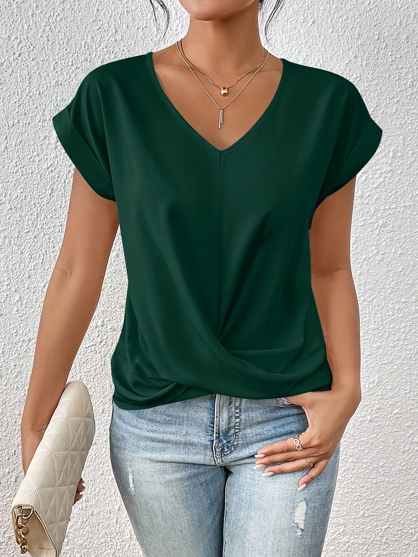 Sophie™ - T-Shirt V-Haut Confortable Élégant
