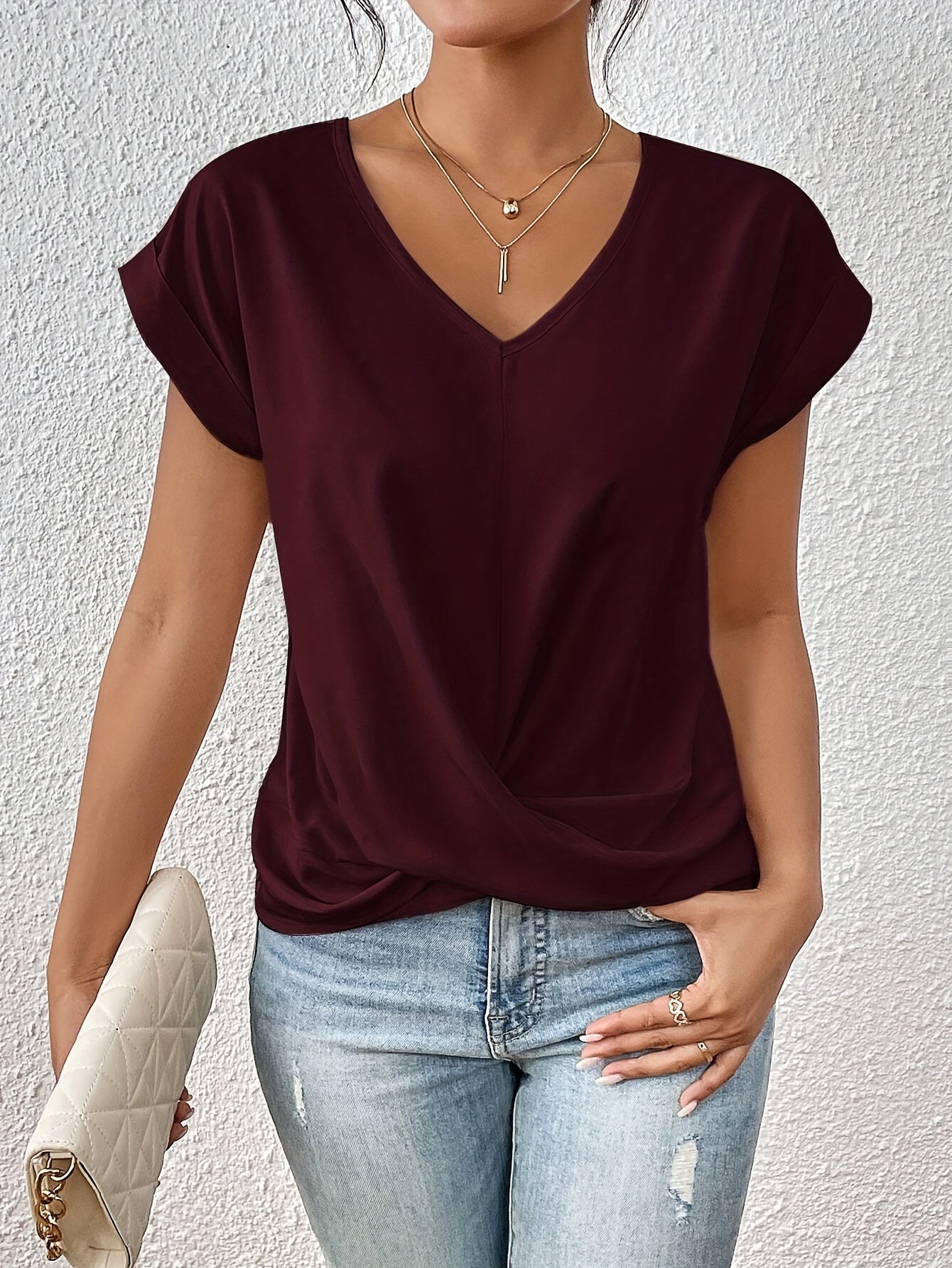 Sophie™ - T-Shirt V-Haut Confortable Élégant
