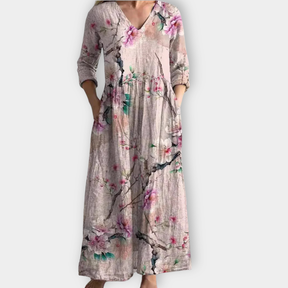 Sophie ™ - Robe Longue Fleurie Été Confortable