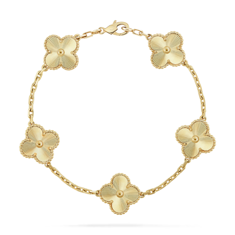 Sophie ™ — Bracelet Floral Élégant en Or