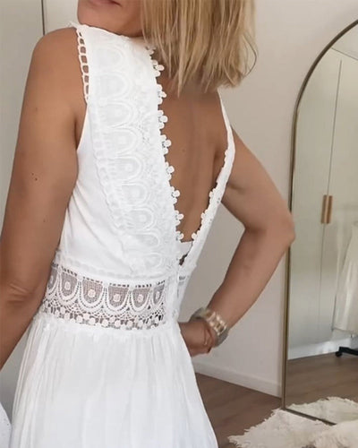 Alyssa™ - Robe Longue Élégante en Dentelle