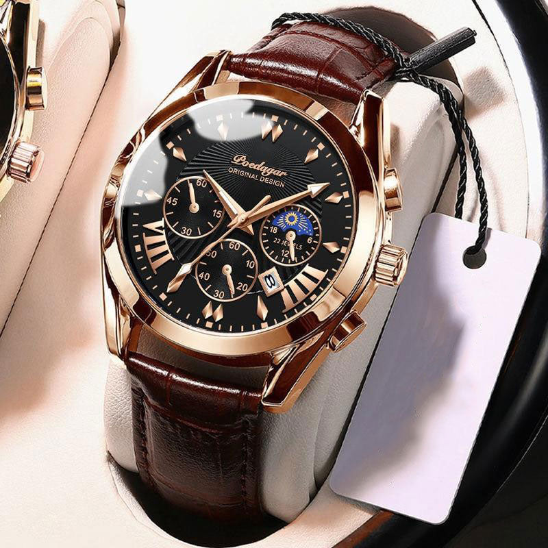 Lucas™ - Montre Homme Luxe En Cuir - Élégance Et Confort Ultime