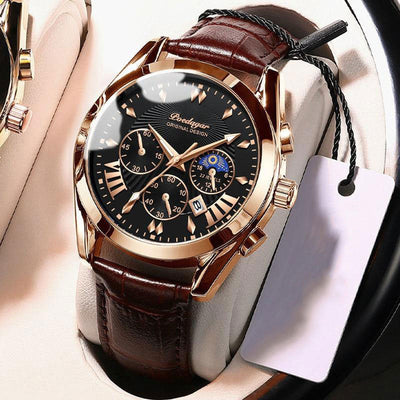 Lucas™ - Montre Homme Luxe En Cuir - Élégance Et Confort Ultime