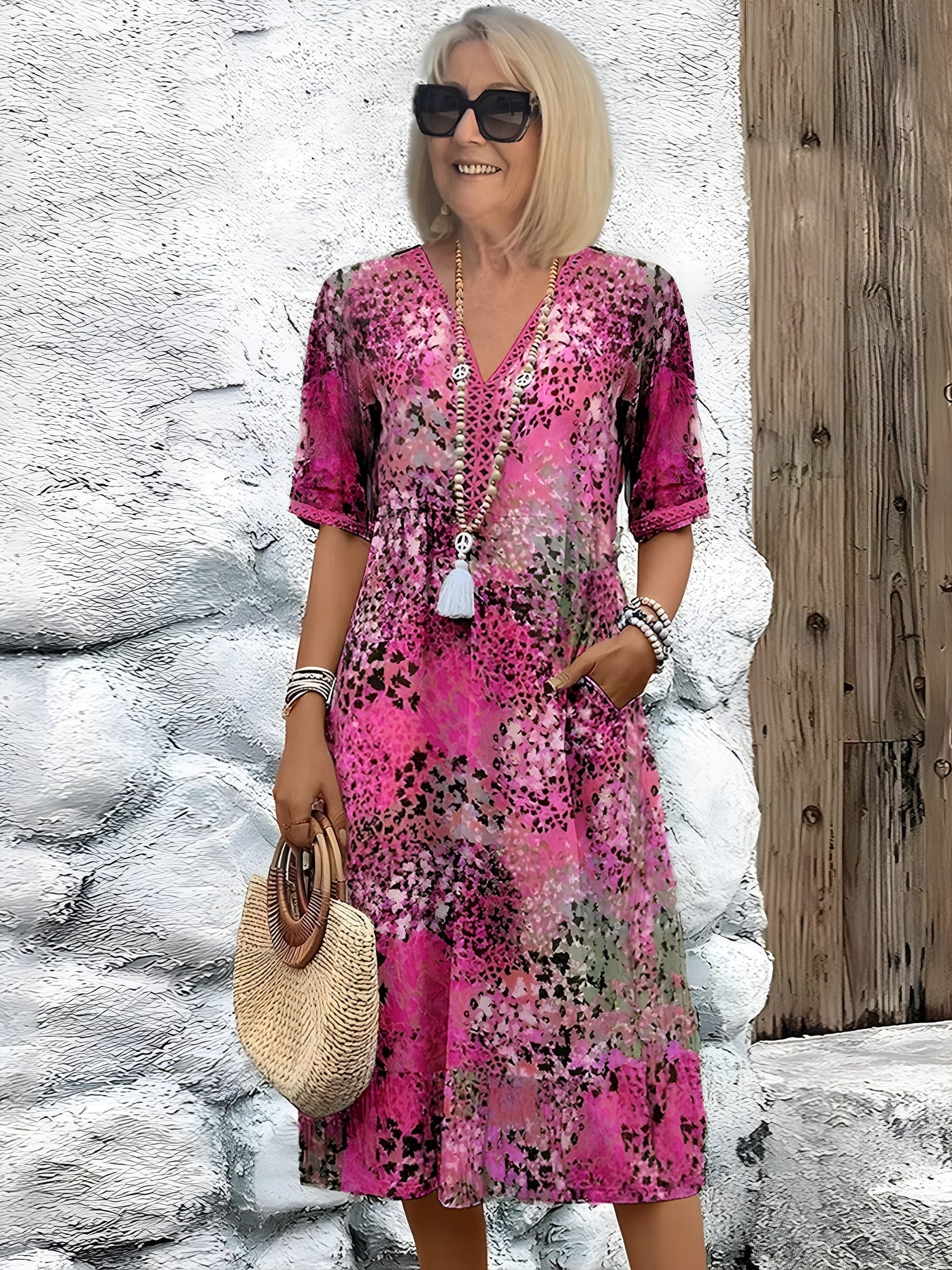 Felicia ™ - Robe Midi Chic Femme Confortable Pour Toutes Occasions