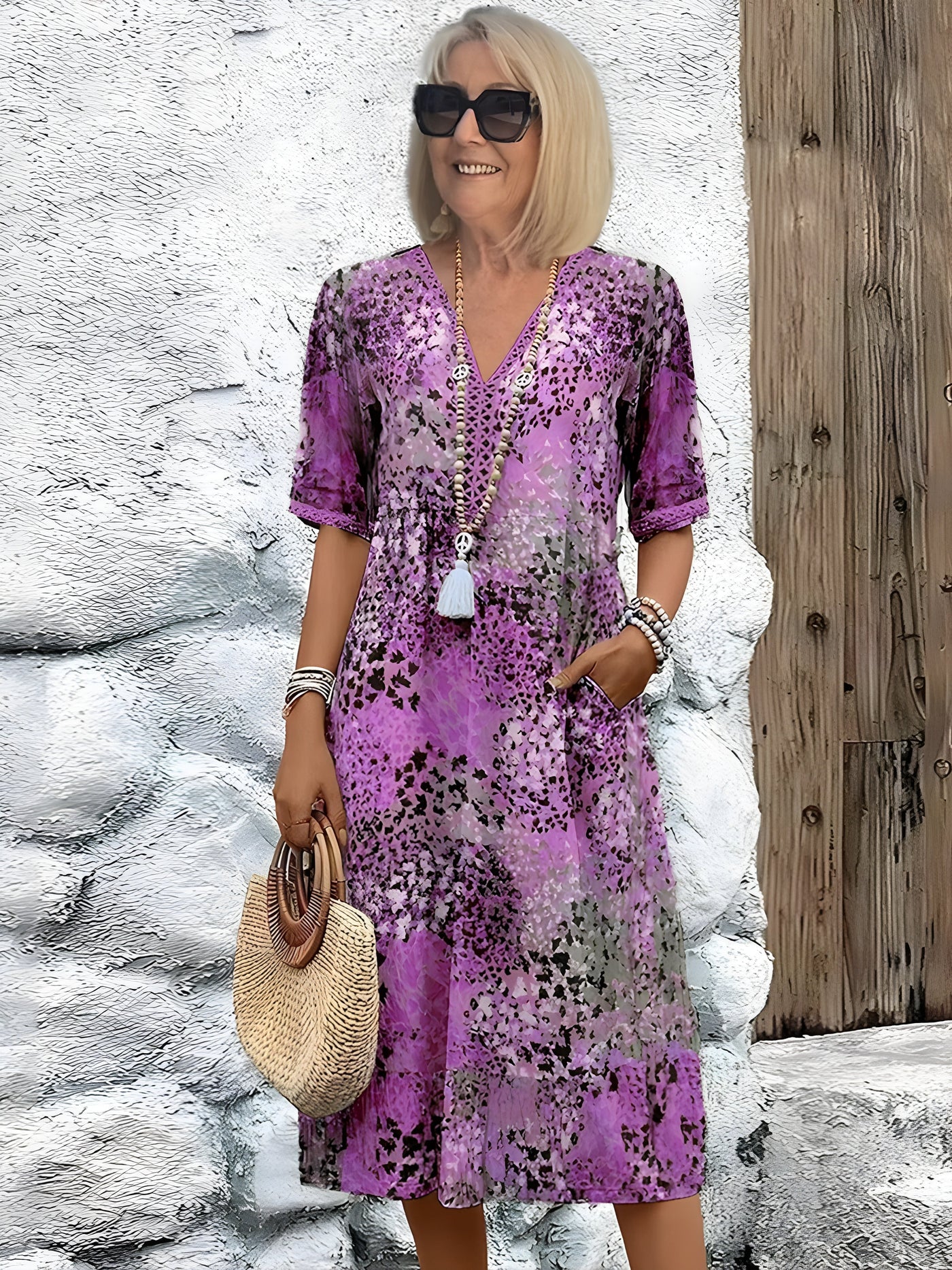 Felicia ™ - Robe Midi Chic Femme Confortable Pour Toutes Occasions