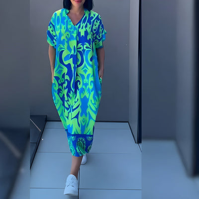 Nia ™ Robe Longue Femme Fleurie - Confort Élevé Pour Été Élégant