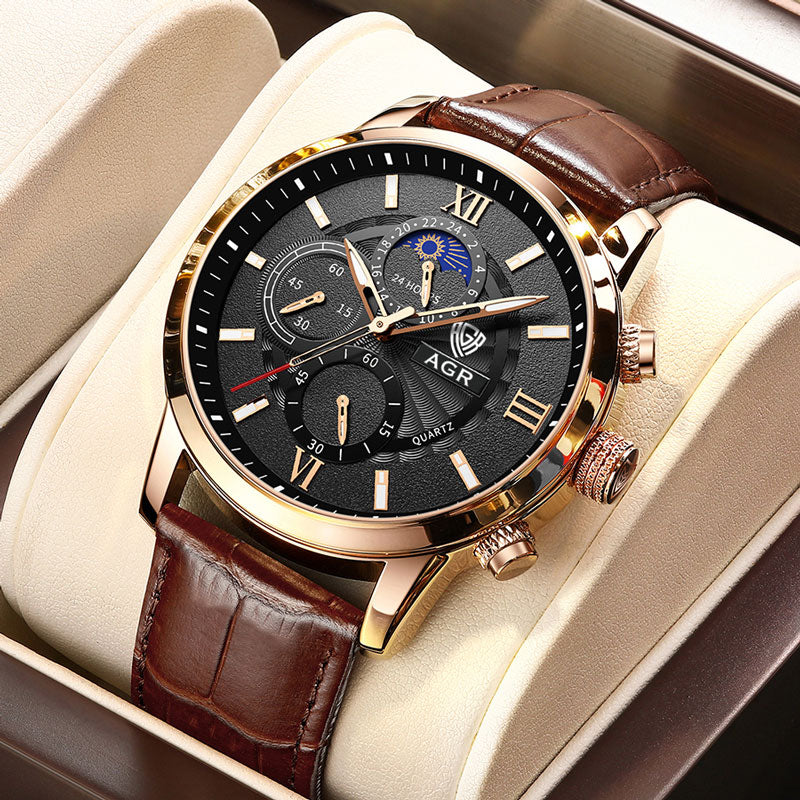 Variant image for Marc™ - Montre Homme Luxe Élégante en Cuir - Confort et Style-2