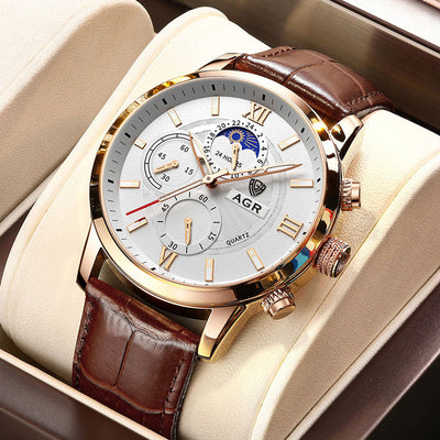 Marc™ - Montre Homme Luxe Élégante en Cuir - Confort et Style