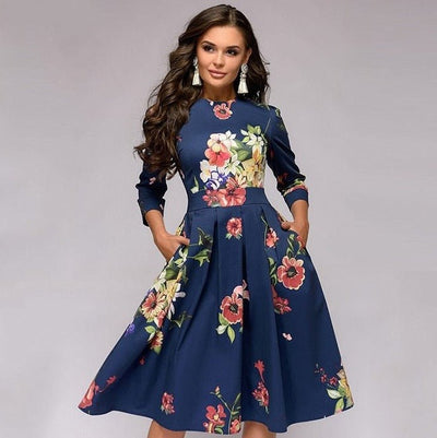 Ingrid ™ Robe Longue Femme - Élégance Florale Pour Soirées et Quotidien