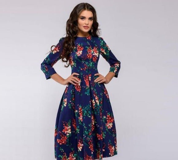 Ingrid ™ Robe Longue Femme - Élégance Florale Pour Soirées et Quotidien