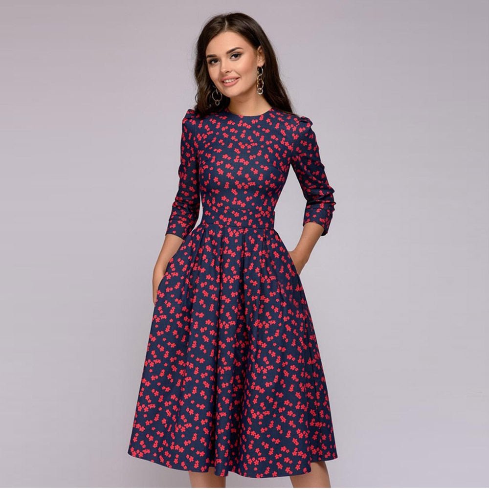 Ingrid ™ Robe Longue Femme - Élégance Florale Pour Soirées et Quotidien