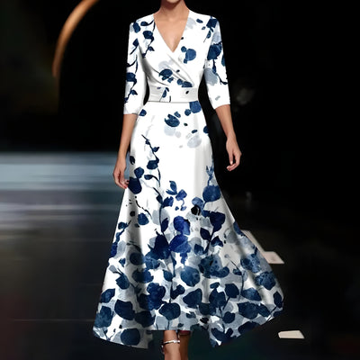 Inge ™ | Robe Longue Femme Florale - Élégance et Confort Assurés