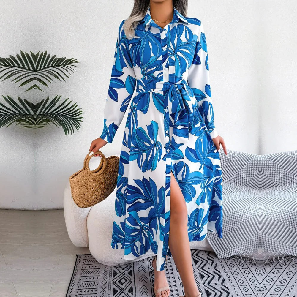 Linnea ™ - Robe Chemise Femme Élégante et Confortable, Longue Manche
